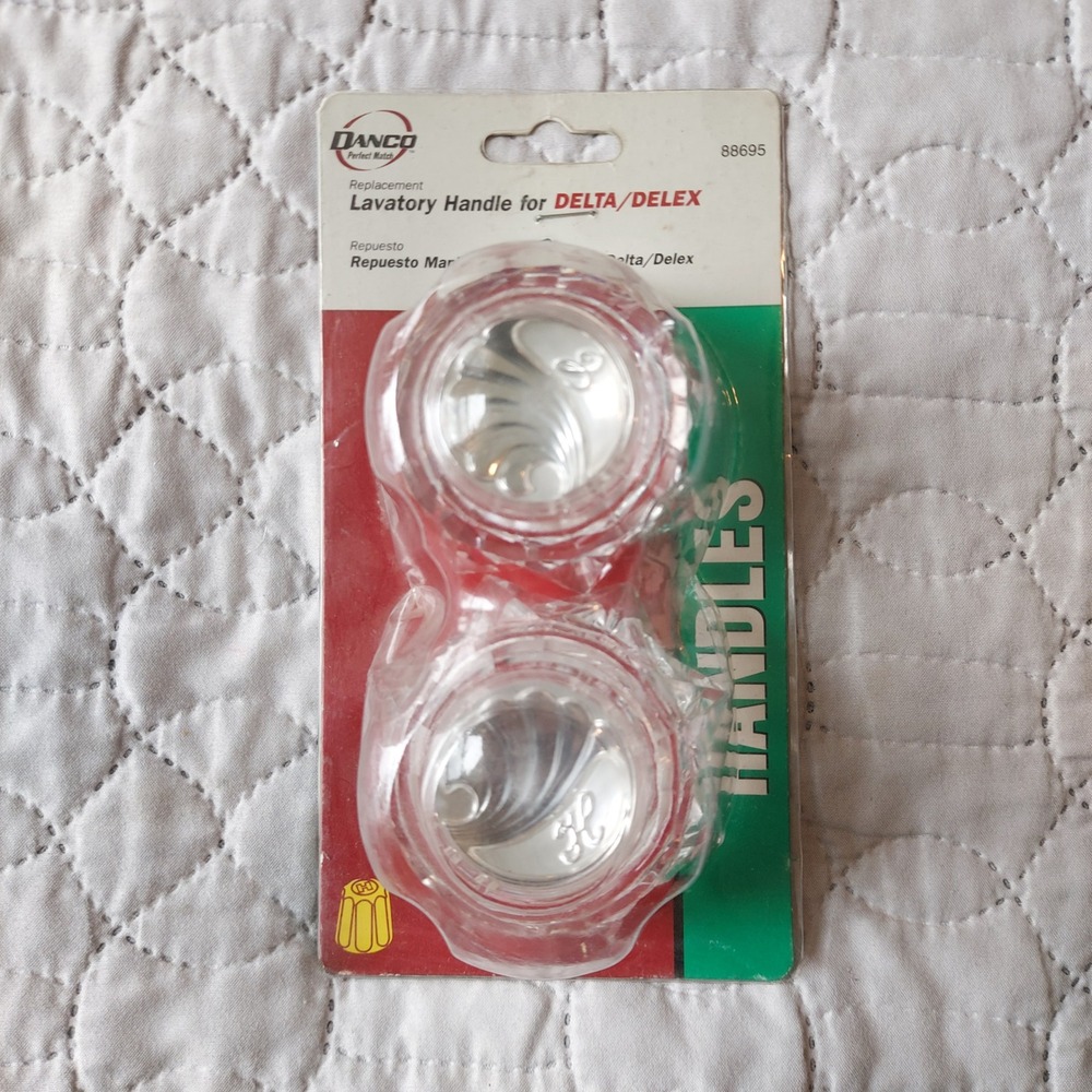 Danco 88695 Clear Acrylic Lavatory Handle Replacement for Delta Delex Faucet 2pk